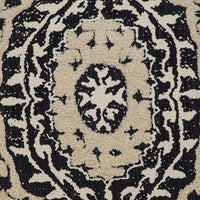 Boho Garland Beige and Black Decorative Accent Pillow