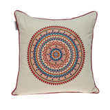 Mandala Embroidered Multicolor Throw Pillow