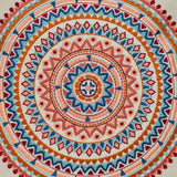 Mandala Embroidered Multicolor Throw Pillow