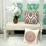 Mandala Embroidered Multicolor Throw Pillow