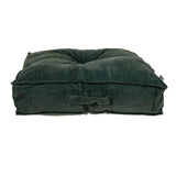 Corduroy Styled Charcoal Tufted Floor Pillow