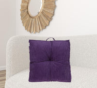 Corduroy Styled Purple Tufted Floor Pillow