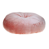 Round Tufted Pink Velvet Floor Pillow