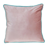 Pink and White Reversible Velvet Throw Pillow