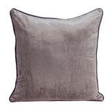 Emerald Green and Taupe Reversible Velvet Throw Pillow