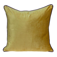 Teal and Gold Reversible Square Velvet Throw Pillow