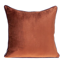 Moss Green and Terra Cotta Reversible Velvet Throw Pillow