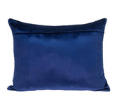 Navy Blue Lumbar Tufted Throw Pillow