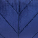 Quilted Velvet Arrows Blue Decorative Lumbar Pillow