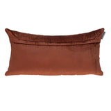 Quilted Velvet Arrows Burnt Orange Decorative Lumbar Pillow