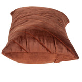 Quilted Velvet Arrows Burnt Orange Decorative Lumbar Pillow