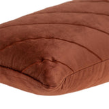 Quilted Velvet Arrows Burnt Orange Decorative Lumbar Pillow