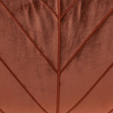 Quilted Velvet Arrows Burnt Orange Decorative Lumbar Pillow