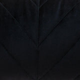 Quilted Velvet Arrows Black Decorative Lumbar Pillow
