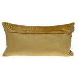 Quilted Yellow Velvet Lumbar Throw Pillow