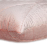 Quilted Pink Velvet Throw Pillow