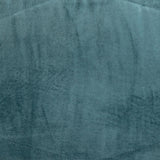 Quilted Teal Velvet Lumbar Throw Pillow