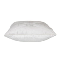 Quilted White Velvet Throw Pillow