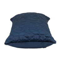 Navy Quilted Velvet Geo Lumbar Decorative Pillow