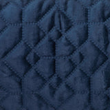 Navy Quilted Velvet Geo Lumbar Decorative Pillow