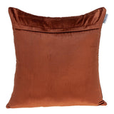 Burnt Orange Quilted Diamonds Velvet Solid Color Throw Pillow