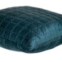 Teal Quilted Decorative Throw Pillow