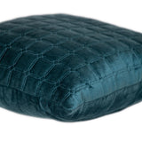Teal Quilted Decorative Throw Pillow