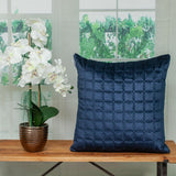 Navy Blue Quilted Decorative Throw Pillow