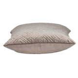 Quilted Taupe Decorative Throw Pillow