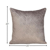 Quilted Taupe Decorative Throw Pillow