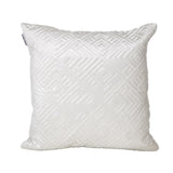 Quilted White Decorative Throw Pillow