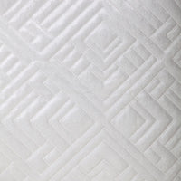 Quilted White Decorative Throw Pillow