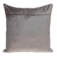 Geometric Lush Quilted Taupe Throw Pillow