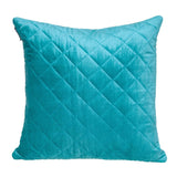 Tufted Diamond Aqua Transitional Square Pillow