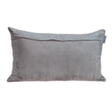 Taupe Tufted Velvet Quilted Lumbar Throw Pillow