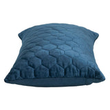 Navy Blue Tufted Velvet Quilted Lumbar Throw Pillow