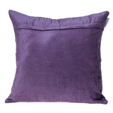 Quilted Velvet Purple Square Throw Pillow