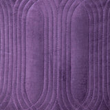 Quilted Velvet Purple Square Throw Pillow