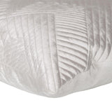 Transitional White Quilted Throw Pillow