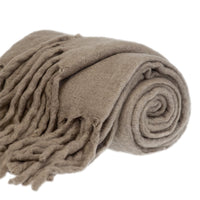 Super Soft Brown Solid Color Handloomed Throw Blanket