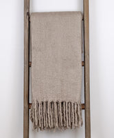 Super Soft Brown Solid Color Handloomed Throw Blanket