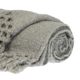 Gray Solid Color Ultra Soft Handloomed Throw Blanket