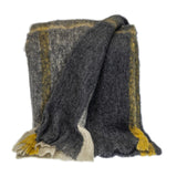 Charcoal and Gold Super Soft Handloomed Throw Blanket