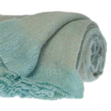 Supreme Soft Aqua Handloomed Throw Blanket