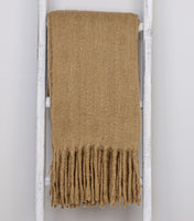 Luxury  Brown Handloomed Throw Blanket