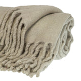 Luxury  Beige Handloomed Throw Blanket