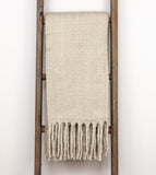 Luxury  Beige Handloomed Throw Blanket