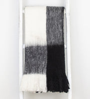Charcoal and Ivory Super Soft Handloomed Throw Blanket