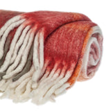 Vibrant Orange and Red Ultra Soft Handloomed Throw Blanket