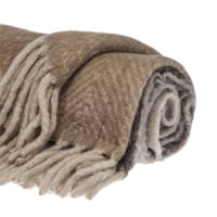 Boho Chic Brown and Gray Chevron Handloomed Throw Blanket